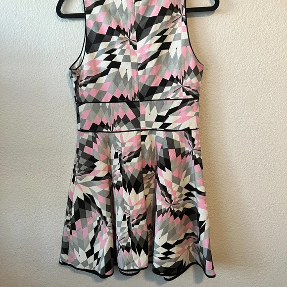 Tibi Black, Pink, White & Grey Isosceles Night Out Dress - Picture 4 of 7
